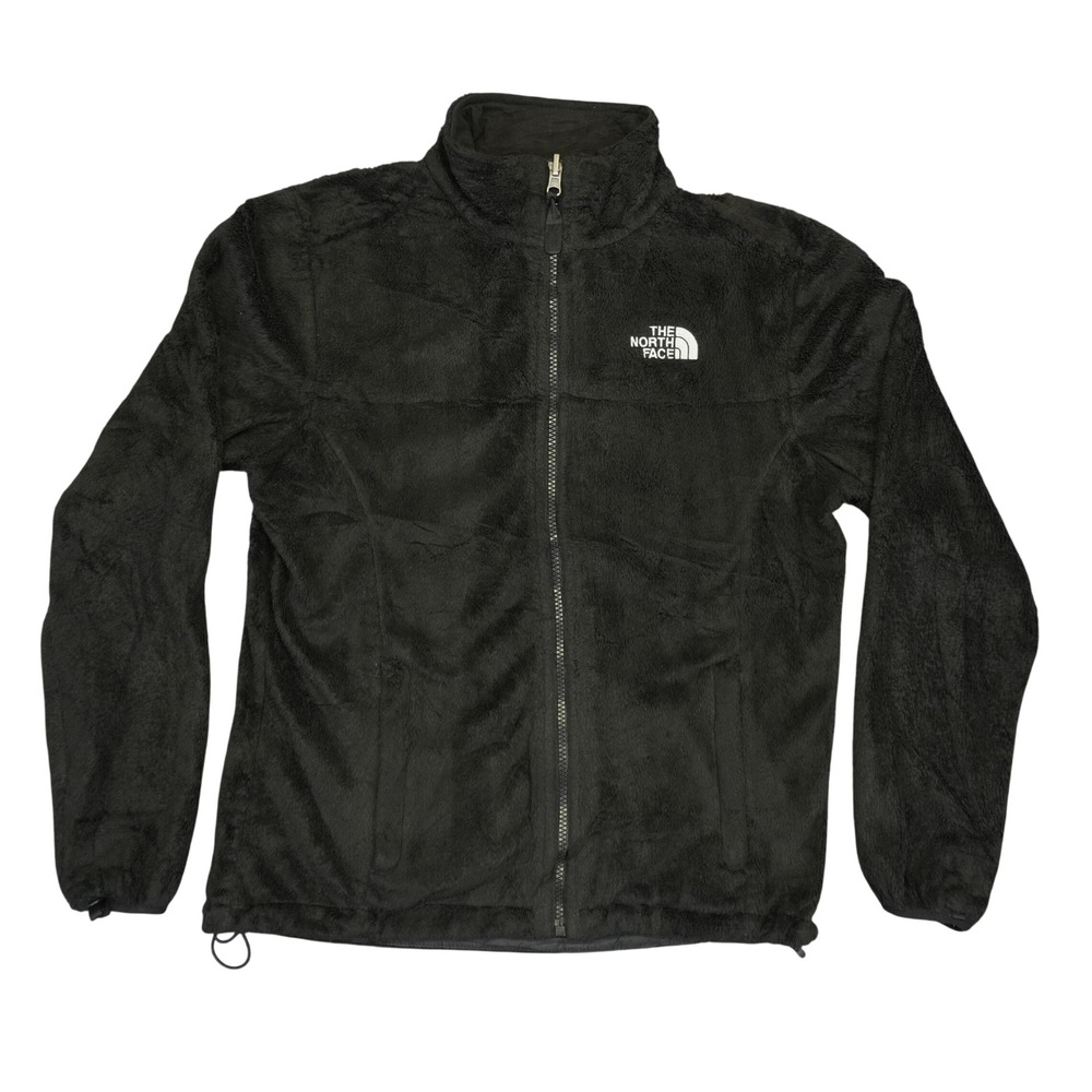 The North Face Osito Fleece Jacket Womens Small Black Full Zip Soft Plush Winter